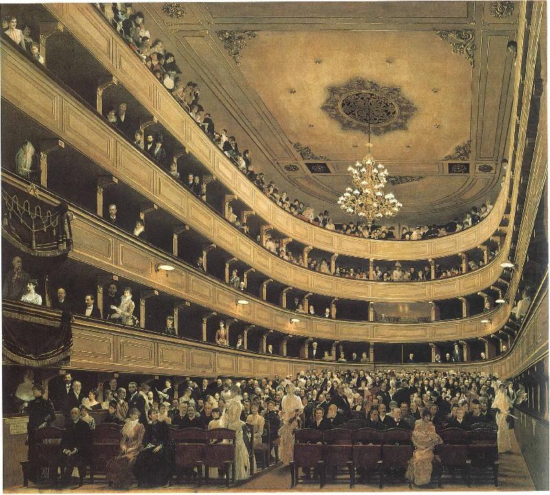 Zuschauerraum im Alten Burgtheater in Wien, Gustav Klimt